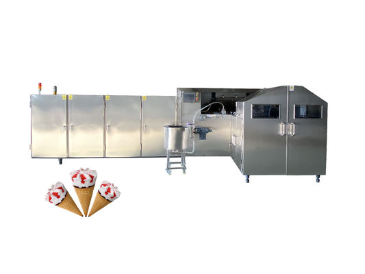 पीएलसी 5000pcs / एच 120 मिमी वफ़ल चीनी शंकु बनाने की मशीन