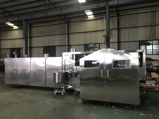 श्नाइडर इलेक्ट्रिक सहायक उपकरण 7x2.1x2m आयामों के साथ 3800kg आइसक्रीम शंकु उत्पादन लाइन
