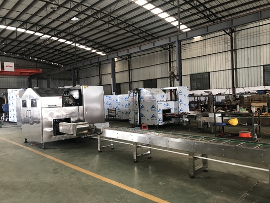 दो रंग का स्टेन स्टील 7 किग्रा / एच स्वचालित आइसक्रीम कोन मशीन 3.37kw 380V
