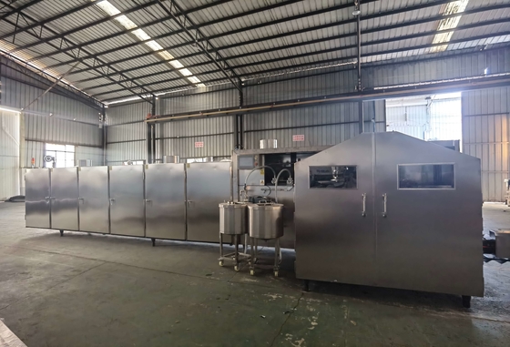 स्टेनलेस स्टील उत्पादकता आइसक्रीम शंकु उत्पादन लाइन 3.37kw शक्ति 380V